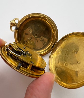 Lot 116 - An early Victorian 18ct gold hunter fob watch,...