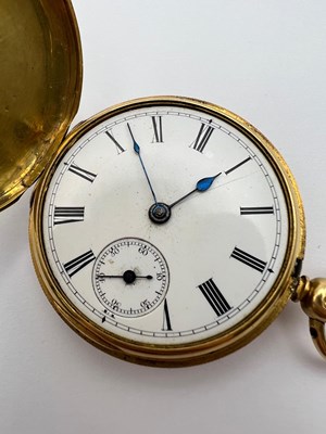 Lot 116 - An early Victorian 18ct gold hunter fob watch,...