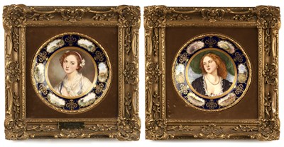 Lot 337 - William Hawkins for Royal Worcester Pair of...