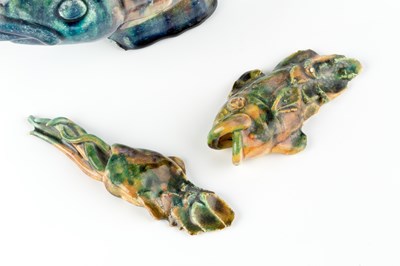 Lot 619 - Kate Malone (b.1959) Fish multi-coloured glaze...