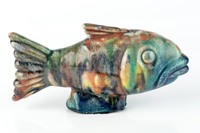 Lot 619 - Kate Malone (b.1959) Fish multi-coloured glaze...