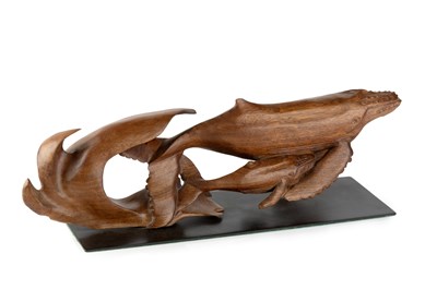 Lot 729 - Mark Vyvyan-Penny (b.1959) Whale carved wood...