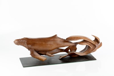 Lot 729 - Mark Vyvyan-Penny (b.1959) Whale carved wood...