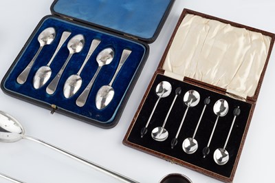 Lot 576 - A pair of late Victorian silver serving spoons,...