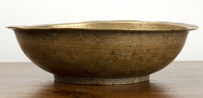 Lot 546 - Brass Talismanic Bowl Indo-Persian, 18th...