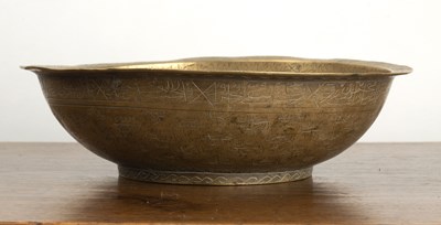 Lot 546 - Brass Talismanic Bowl Indo-Persian, 18th...
