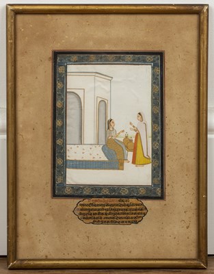 Lot 560 - Provincial Mughal painting Indian, 19th...
