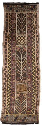 Lot 277 - A Middle Eastern flat weave runner 61cm x...