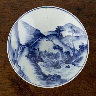 Lot 27 - Blue and white porcelain bowl Chinese painted...