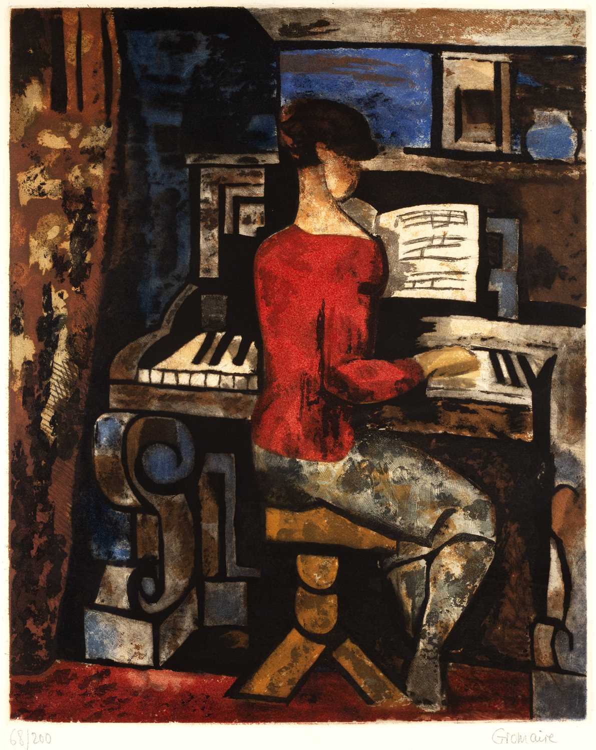 Lot 459 - Marcel Gromaire (1892-1971) The Pianist, 1928...