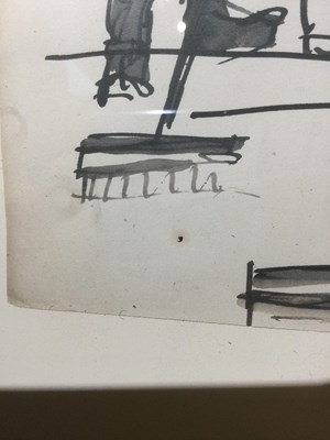 Lot 426 - Josef Herman (1911-2000) Men with Brooms,...