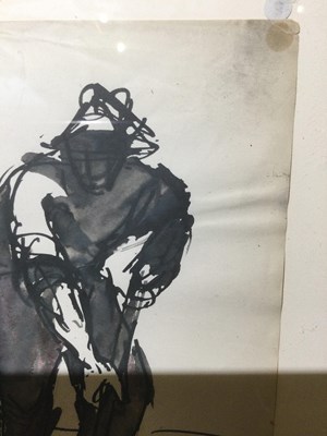 Lot 426 - Josef Herman (1911-2000) Men with Brooms,...