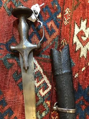 Lot 177 - A 19th century Indo-Persian sword the steel...