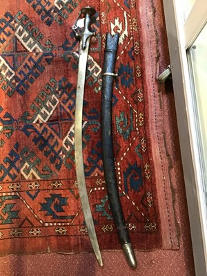 Lot 177 - A 19th century Indo-Persian sword the steel...