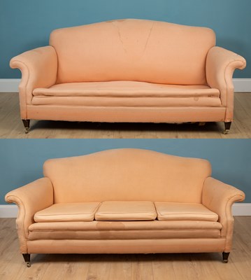 Lot 415 - A pair of upholstered setees