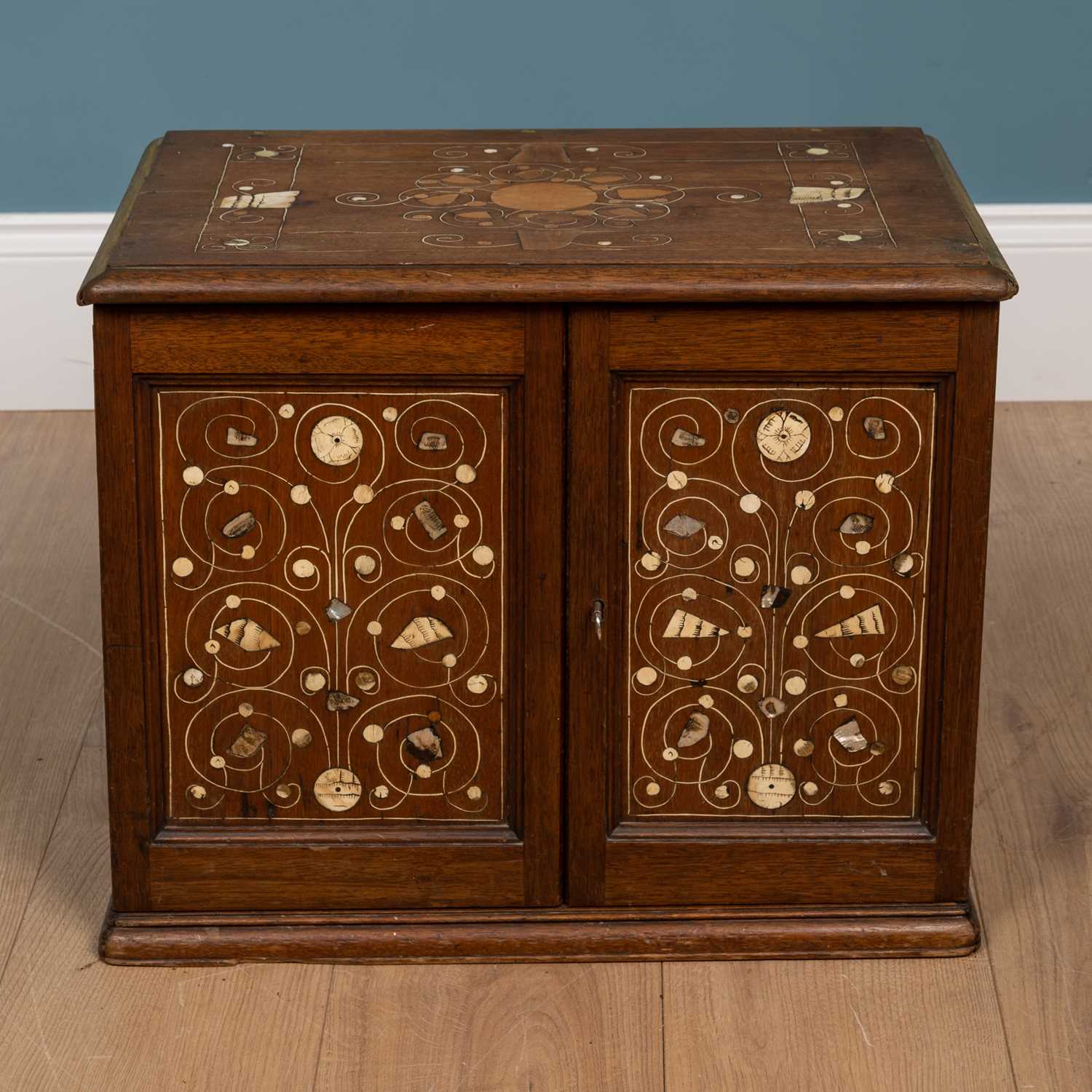 Lot 472 - A Middle Eastern tabletop cabinet with