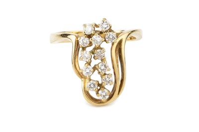 Lot 53 - A diamond dress ring, designed as an abstract...