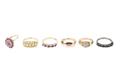 Lot 87 - A collection of dress rings, comprising a...