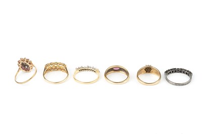 Lot 87 - A collection of dress rings, comprising a...