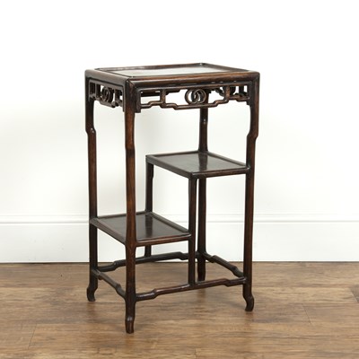 Lot 397 - Hardwood side table Chinese, late 19th Century...