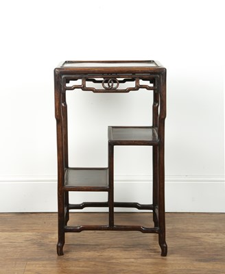 Lot 397 - Hardwood side table Chinese, late 19th Century...
