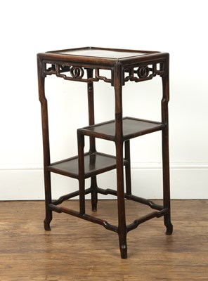 Lot 397 - Hardwood side table Chinese, late 19th Century...