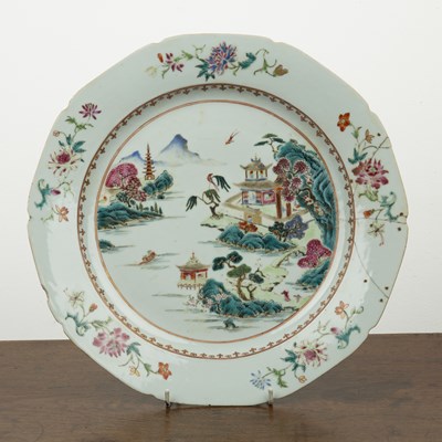 Lot 142 - Famille verte charger Chinese, Qianlong period...