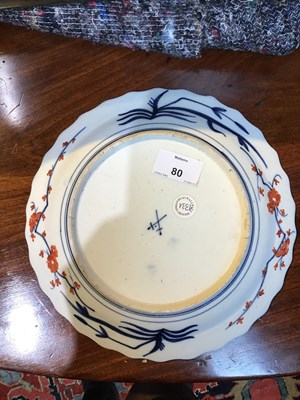 Lot 80 - An 18th century Meissen porcelain plate with a...