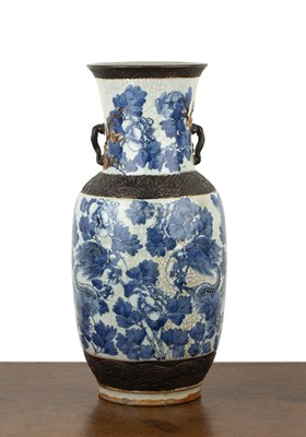 Lot 29 - Crackleware vase Chinese, 19th Century painted...