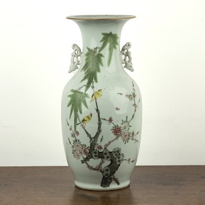 Lot 144 - Famille verte porcelain vase Chinese, 20th...