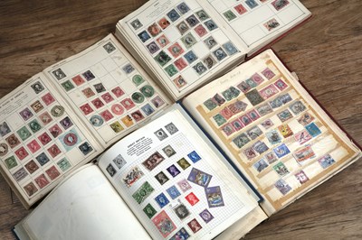 Lot 355 - Four stamp albums Simplex Blank Album, Stanley...