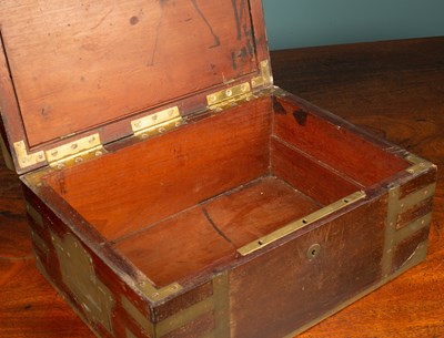 Lot 133 - A 19th Century brass bound writing box