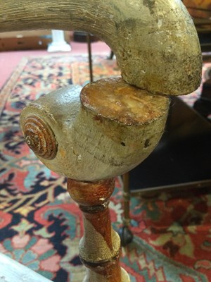 Lot 236 - A Regency painted faux bamboo open armchair...
