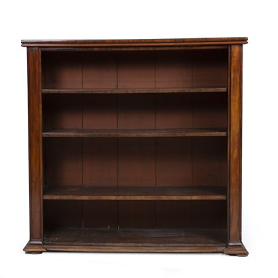 Lot 237 - A Victorian mahogany open front bookcase with...
