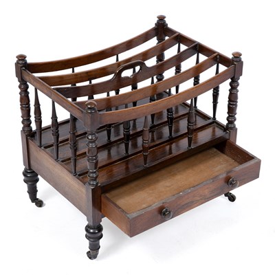 Lot 239 - A Regency rosewood Canterbury with six...