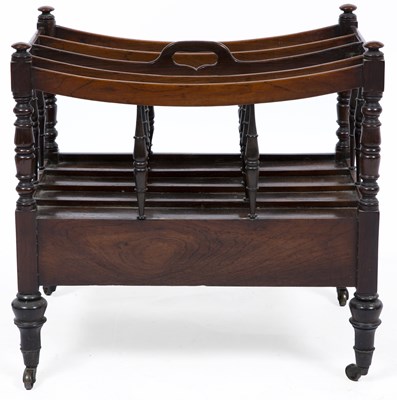 Lot 239 - A Regency rosewood Canterbury with six...