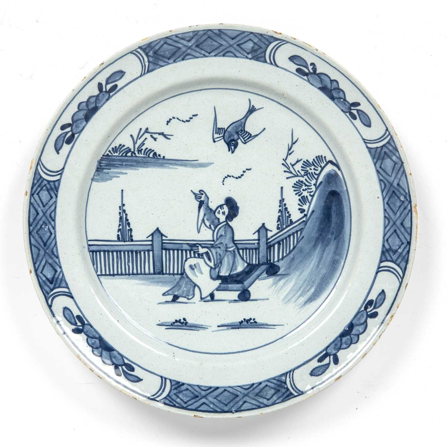 Lot 248 - A mid 18th century English Delft blue and...