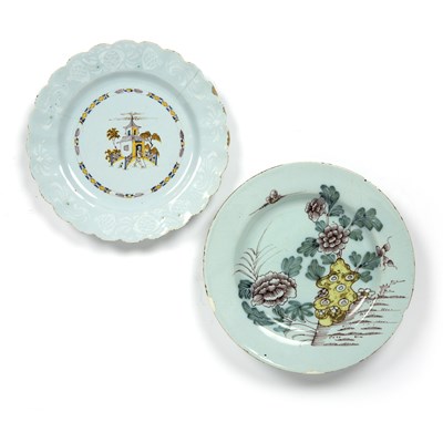 Lot 197 - A mid 18th century Bristol Delft plate with a...