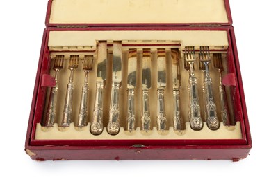 Lot 584 - A set of eight William IV silver-gilt King's...