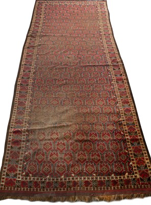 Lot 276 - An antique Beshir with a red ground and...