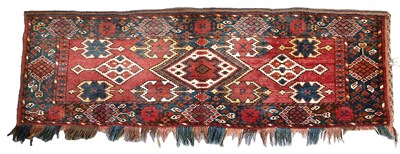 Lot 288 - A Ersari Turkoman panel with Ikat inspired...