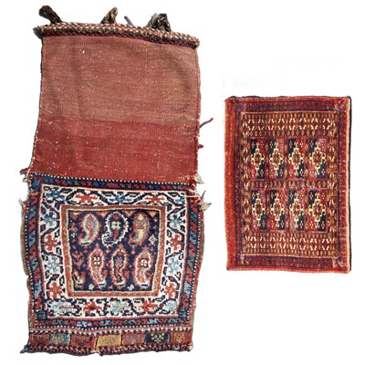 Lot 297 - An Afshar Chanteh 42cm x 80cm and a small 19th...