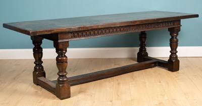 Lot 417 - An antique 18th century-style oak refectory table