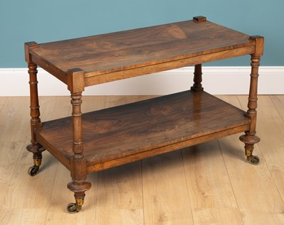 Lot 141 - A rosewood two tier table
