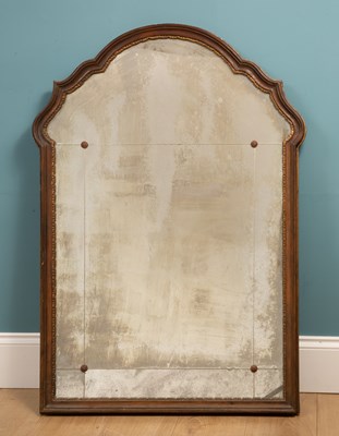 Lot 397 - An antique gilt framed wall mirror