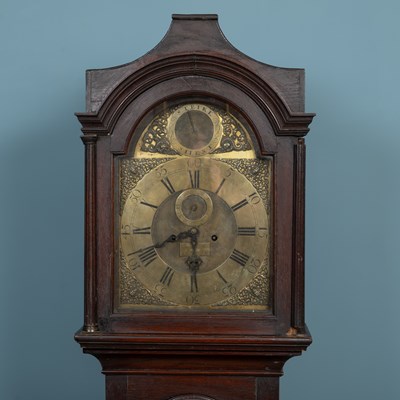 Lot 269 - An antique oak longcase clock