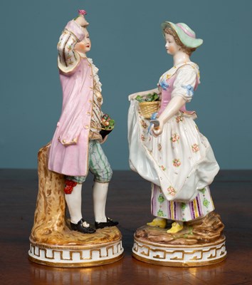 Lot 45 - Two Meissen STYLE porcelain courtly figures