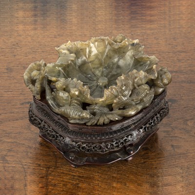 Lot 233 - Soapstone brush washer Chinese, 19th Century...