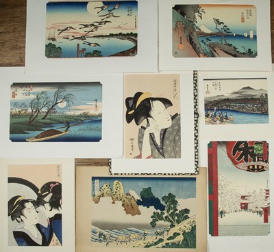 Lot 571 - Collection of Japanese woodblock prints...