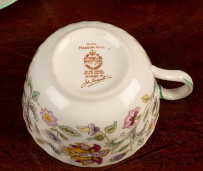 Lot 55 - A Minton Haddon Hall china tea service set; together with six Royal Doulton tea plates and teacups